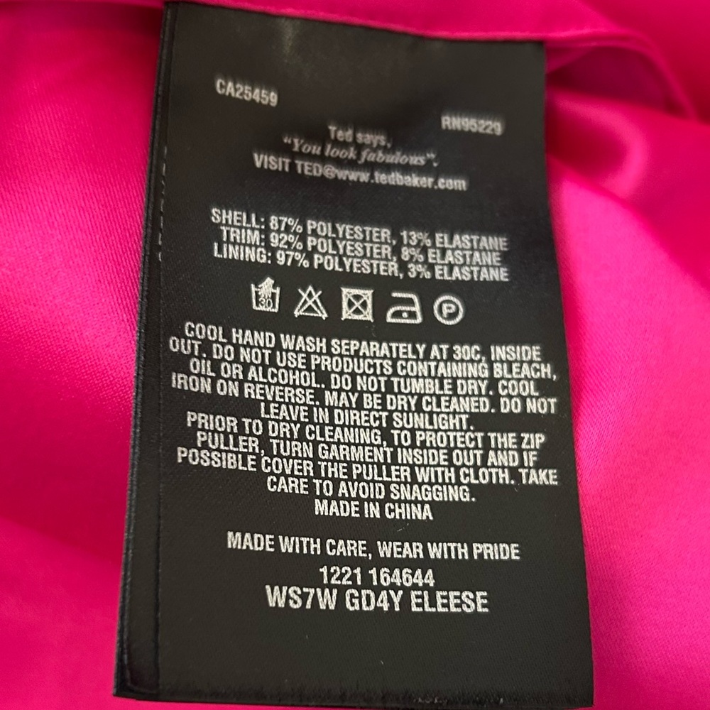 Ted Baker London Eleese Fit & Flare High Neck Skater Dress Mesh Panels - Picture 13 of 13